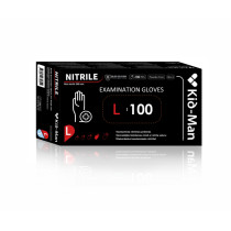 Nitrilinės Pirštinės Nitrylex L Juodos 100 vnt. | Kemitek