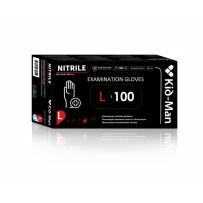 Nitrilinės Pirštinės Nitrylex L Juodos 100 vnt. | Kemitek
